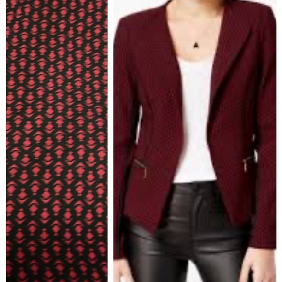 XOXO Zipper Pockets Blazer - Picture 1 of 7